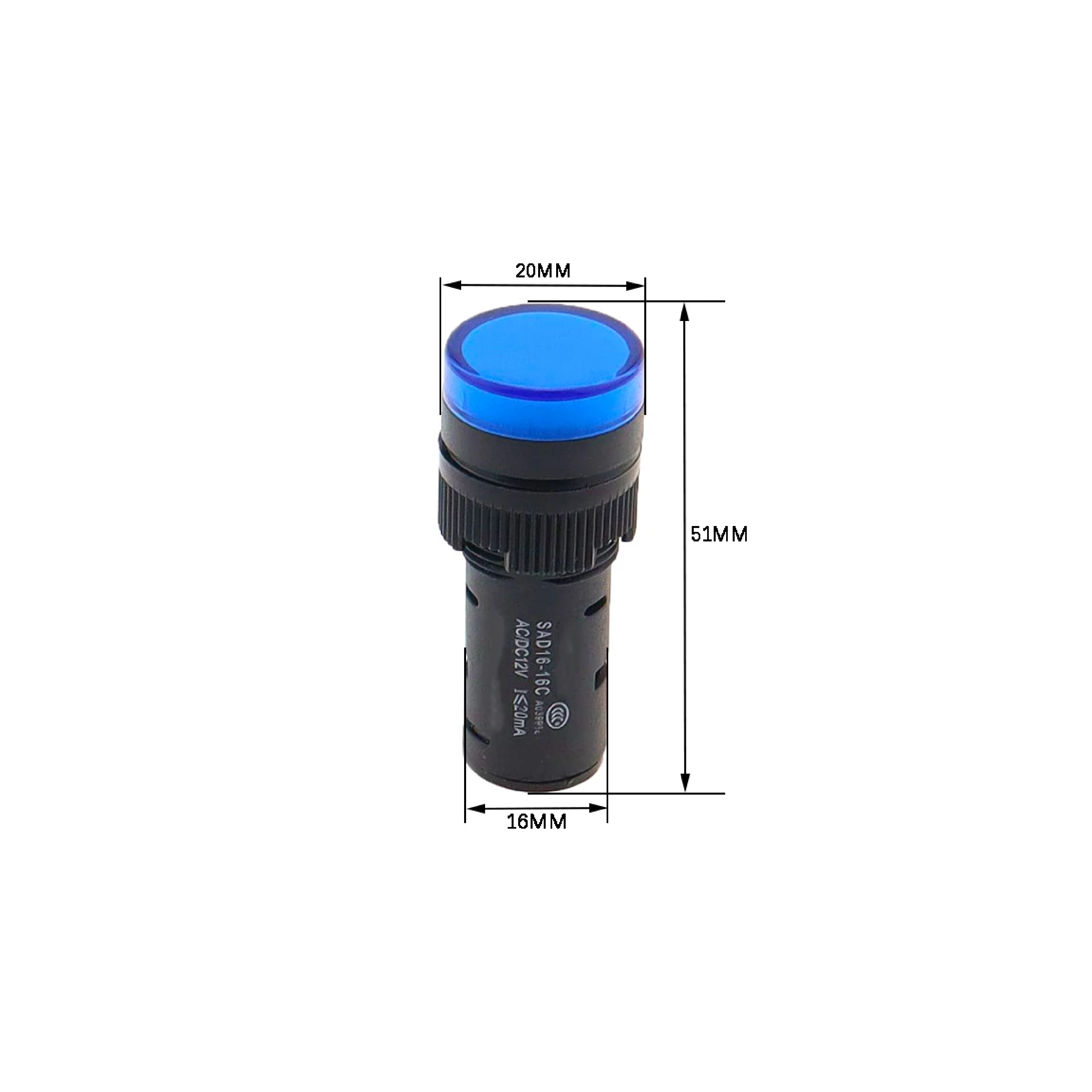Blue Indicator 220V AC (16mm)